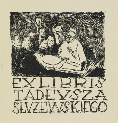 Экслибрис Тадеуша Служевского by Витольд Гавецкий, 1942 — digital art print download