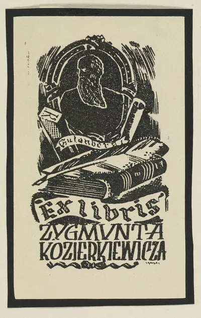 экс либрис Зигмунта Козьеркевича by Витольд Гавецкий, 1944 — digital art print download