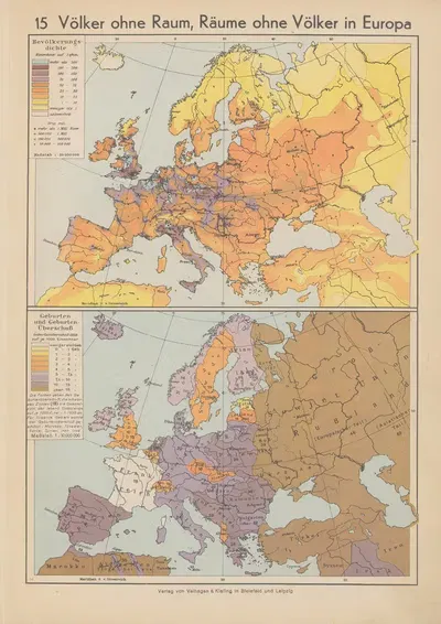 Völker ohne Raum, Räume ohne Völker in Europa by Wolfgang Preuss, 1940 — digital art print download