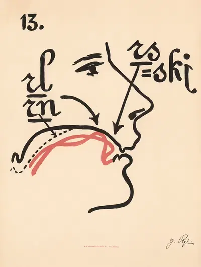 Фонетические пластины Якобины Рей Пл.13 by Якобина Рей, 1924 — digital art print download