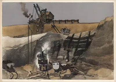 Лигнитовое месторождение by Йозеф Даниловатц, 1923 — digital art print download