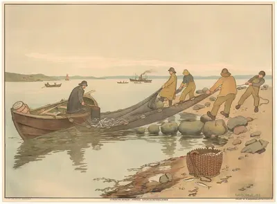 Ловля скумбрии by Лисбет Берг, 1913 — digital art print download