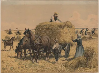 Konet høstes by Poul Steffensen, 1910 — digital art print download