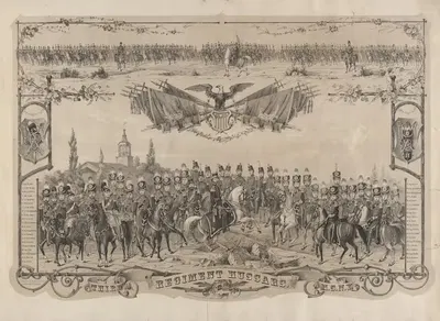 Third Regiment Hussars M.S.N.Y. by Adam Weingärtner, 1856 — digital art print download