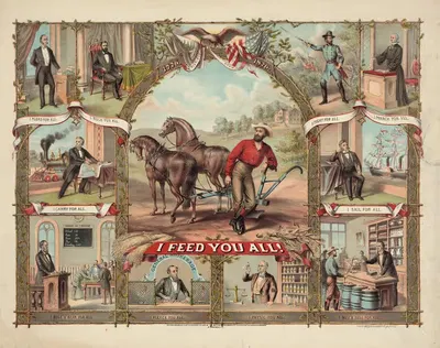 I feed you all! by American Oleograph Co., 1875 — digital art print download