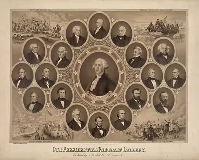 Our presidential portrait gallery by American Oleograph Co., 1877 — digital art print download