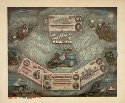 The Confederate note memorial by American Oleograph Co. — digital art print download