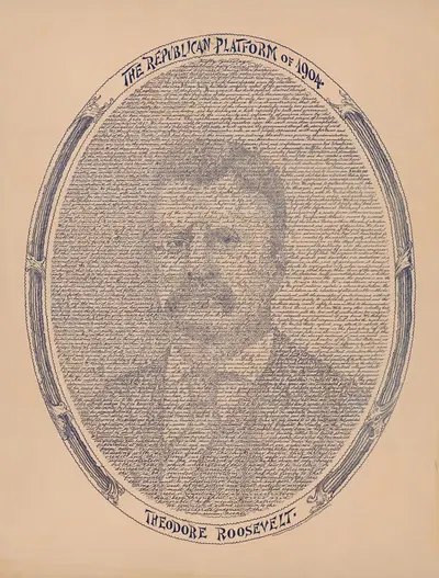 Republican platform of 1904, Theodore Roosevelt by August Hageboeck, 1904 — digital art print download