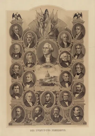 Our twenty-two presidents by Buek & Lindner, 1884 — digital art print download