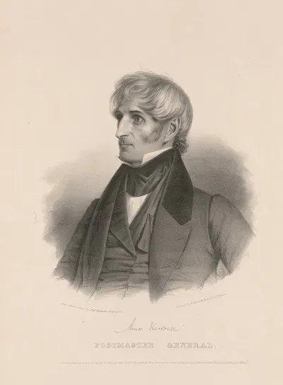 Amos Kendall, Postmaster General by Charles Fenderich, 1837 — digital art print download