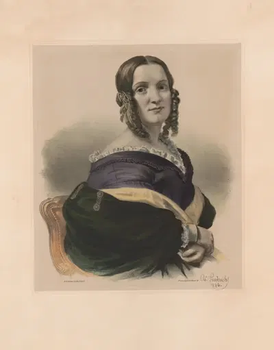 Angelica Van Buren by Charles Fenderich, 1844 — digital art print download