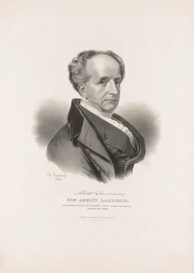 Hon. Abbott Laurence, representative in Congress from Massachusetts, January 1840 by Charles Fenderich, 1842 — digital art…