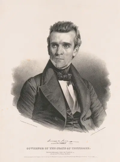 James K. Polk. Governor of the state of Tennessee by Charles Fenderich, 1838 — digital art print download