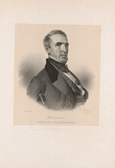 John J. Crittenden, senator from Kentucky by Charles Fenderich, 1841 — digital art print download