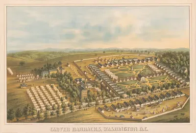 Карвер Барракс, Вашингтон, округ Колумбия by Шарль Магнус, 1864 — digital art print download