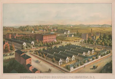 Douglas & Stanton Hospitals, Washington,D.C. by Charles Magnus, 1864 — digital art print download