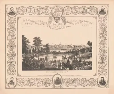В память о славных победах 3 и 9 апреля 1865 года. Ричмонд, Вирджиния. by Шарль Магнус, 1865 — digital art print download