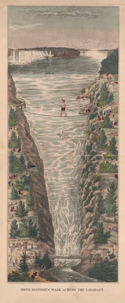 Mons. Blondin's walk across the cataract by Charles Magnus — digital art print download