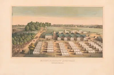 Mount Pleasant Hospitals, Washington, D.C. by Charles Magnus, 1862 — digital art print download