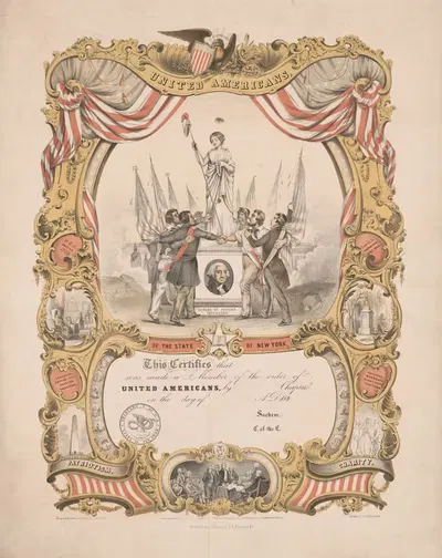 United Americans of the state of New York by Charles Parsons, 1848 — digital art print download