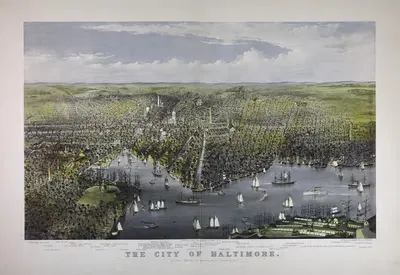 The City of Baltimore by Charles Richard Parsons, 1880 — digital art print download