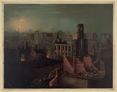 Чикаго, 1871 by Чарльз Шобер, 1871 — digital art print download