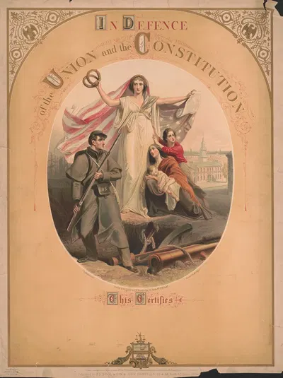 В защиту Союза и Конституции by Кристиан Шусселе, 1861 — digital art print download