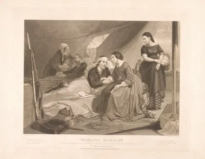 Womans mission by Christian Schussele, 1865 — digital art print download