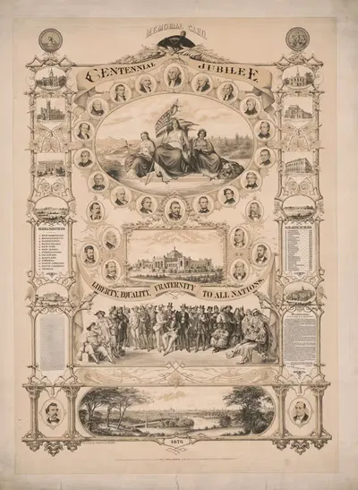 Столетний юбилей, мемориальная карточка by Дэвид Кохн, 1876 — digital art print download
