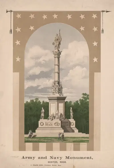 Памятник армии и флота, Бостон, Массачусетс by Доминик Драммонд, 1872 — digital art print download