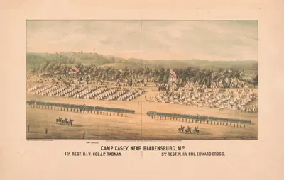 Camp Casey, near Bladensburg, Md. by E. Sachse & Co., 1864 — digital art print download
