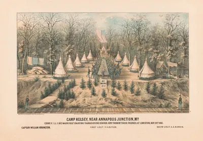 Camp Kelsey, near Annapolis Junction, Md by E. Sachse & Co., 1861 — digital art print download