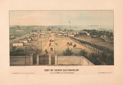 Fort McHenry, Baltimore, Md by E. Sachse & Co., 1861 — digital art print download