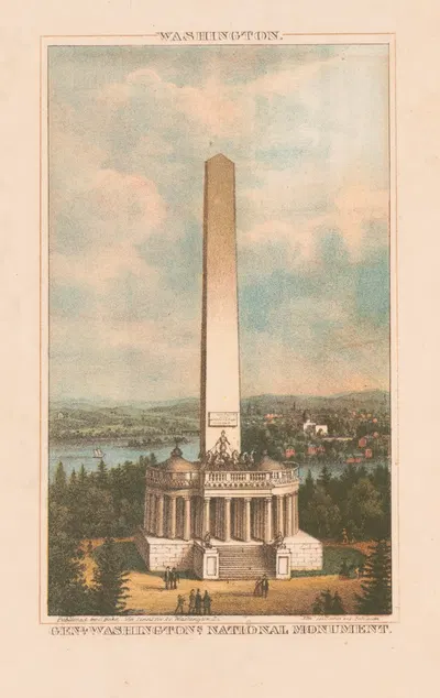 General Washington's National Monument by E. Sachse & Co. — digital art print download