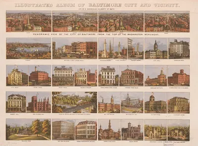 Illustrated album of Baltimore City and vicinity by E. Sachse & Co., 1872 — digital art print download