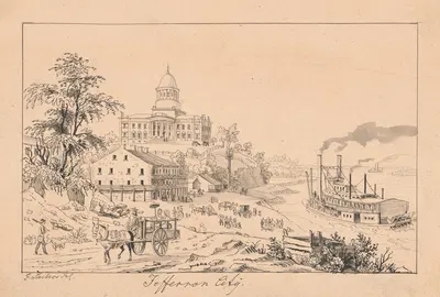 Jefferson City by E. Sachse & Co., 1844-1850 — digital art print download