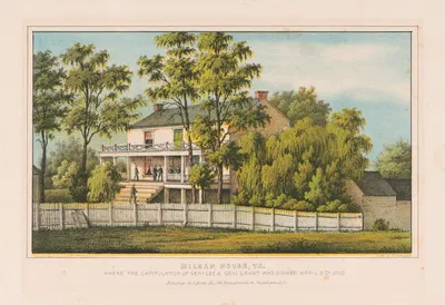 McLean House, Va . where the capitulation of General Lee & General Grant was signed; April 9th 1865 by E. Sachse & Co. —…