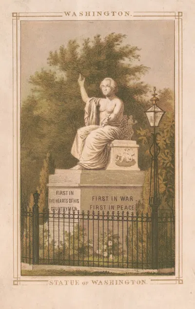 Statue of Washington by E. Sachse & Co., 1865-1872 — digital art print download