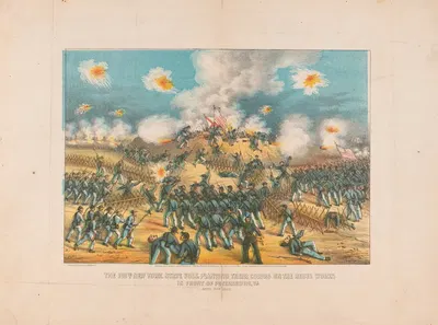 The 109th New York State vols. planting their colors on the rebel works in front of Petersburg, Va. April 2nd 1865 by E.…