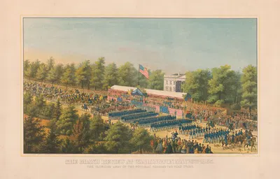 The grand review at Washington May 23th 1865 The glorious Army of the Potomac passing the head stand by E. Sachse & Co.,…