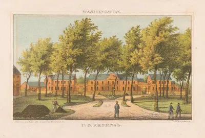 Washington – U.S. Arsenal by E. Sachse & Co. — digital art print download