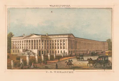 Washington – U.S. Treasury by E. Sachse & Co. — digital art print download