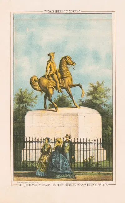 Washington. Equesn. statue of General Washington by E. Sachse & Co., 1865-1872 — digital art print download