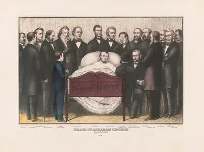 Смерть Авраама Линкольна, 15 апреля 1865 by Е. Б. и Е. С. Келлог, 1865 — digital art print download