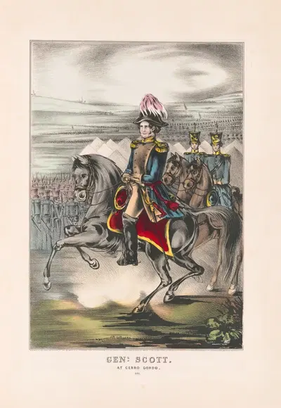 Генерал Скотт в Серро Гордo by Е. Б. и Е. С. Келлог, 1847 — digital art print download