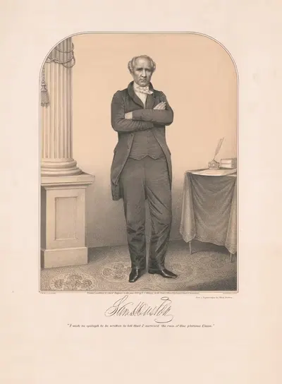 Сэм Хьюстон by Е. Б. и Е. С. Келлог, 1852 — digital art print download