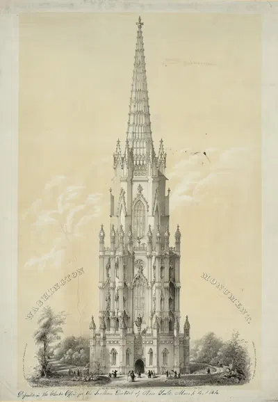 Монумент Вашингтона by Эдвард Джонс, 1844 — digital art print download