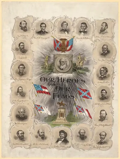Наши герои и наши флаги by Г. Х. Бюк и Ко., 1895 — digital art print download