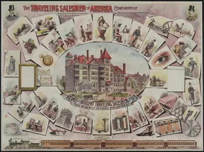 The traveling salesmen of America by Gast Lith. & Eng. Co., 1895 — digital art print download