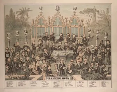 Наша национальная музыка by Гео. Х. Уокер и Ко, 1888 — digital art print download